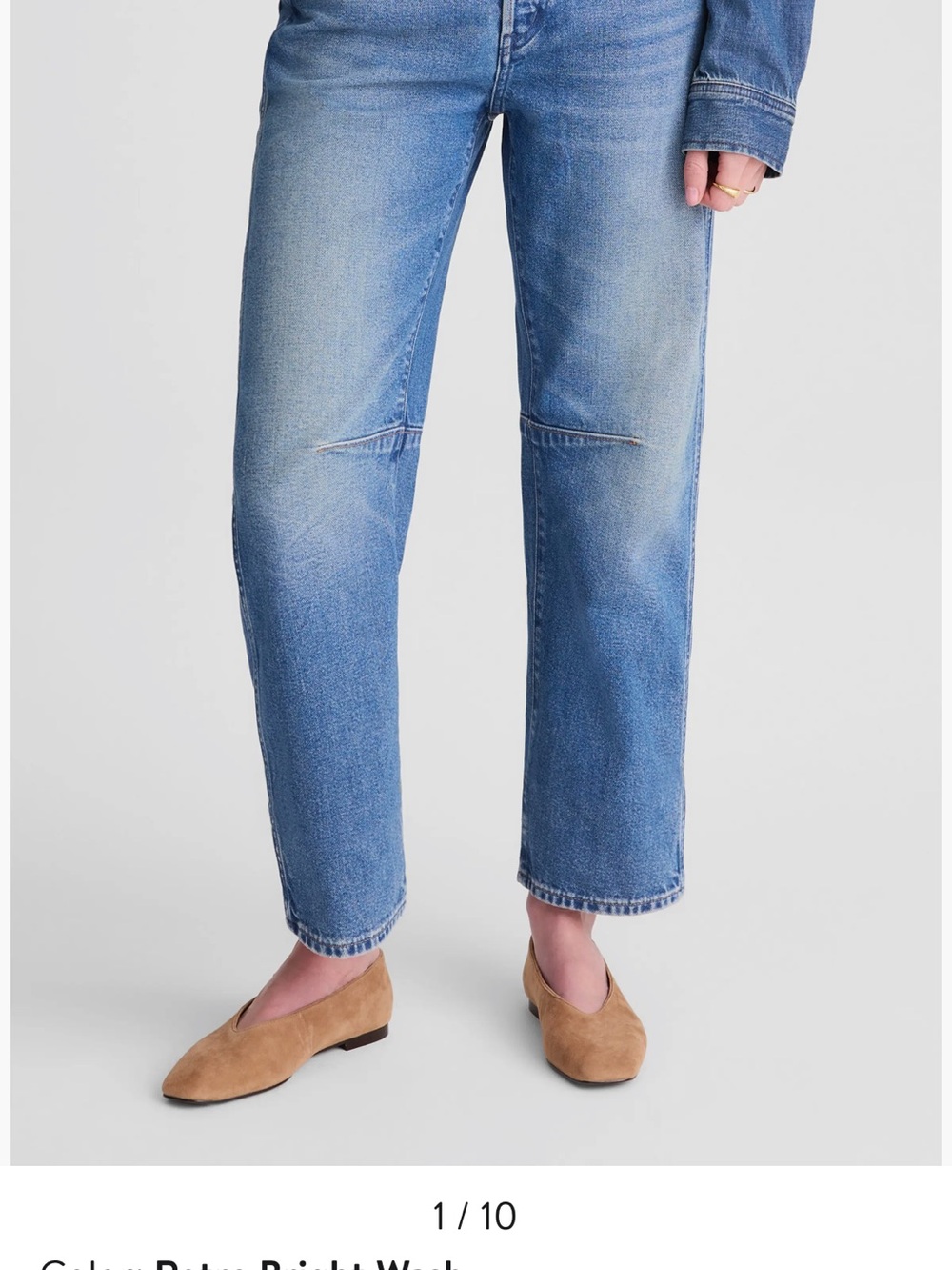Madewell Darted Barrel-Leg Jeans in Medium Blue Wash